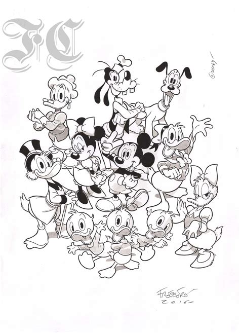 Mega Banner Disney America Mickey Minnie Goofy Pluto Donald