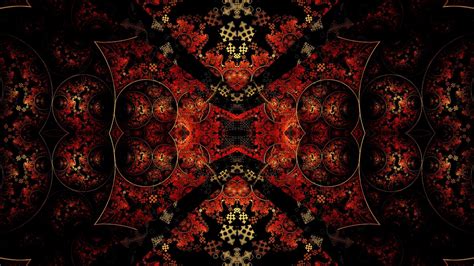 Download Wallpaper 1920x1080 Kaleidoscope Pattern Dark Full Hd Hdtv