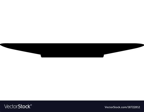 Isolated Plate Silhouette Royalty Free Vector Image