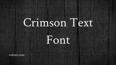 Crimson Text Font Free Download