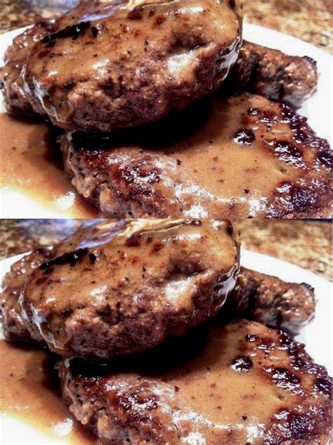 A hamburger steak for salisbury steak recipe with a japanese twist. Keto Hamburger Steaks and Gravy | Hamburger steak ...