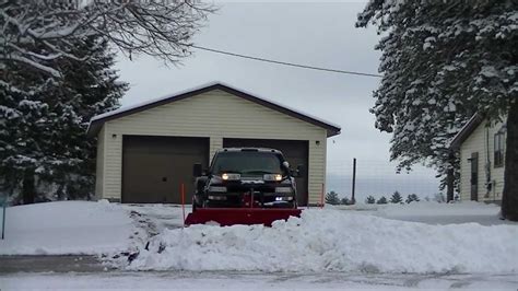 Snow Plowing With My 2002 Chevy Silverado Dually Duramax Western Plow