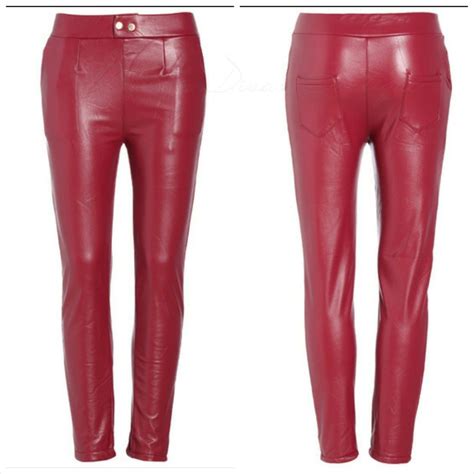 Red Faux Leather Pants Fabulous Divaz Boutique Faux Leather Pants