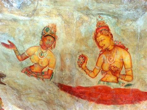 Apsaras Of Sigiriya Tantra Art Unesco Heritage Site Canvas Prints