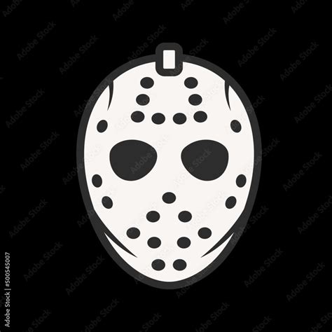 Scary Jason Voorhees Hockey Mask Mascot Logo Icon Goalie Friday The