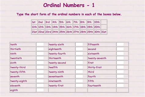 Iii Los Números Ordinales En Inglés ¡aprende Divirtiéndote