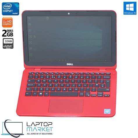 Dell Inspiron P24t 116 Red Laptop Intel N3050 2gb Ram 32gb Emmc
