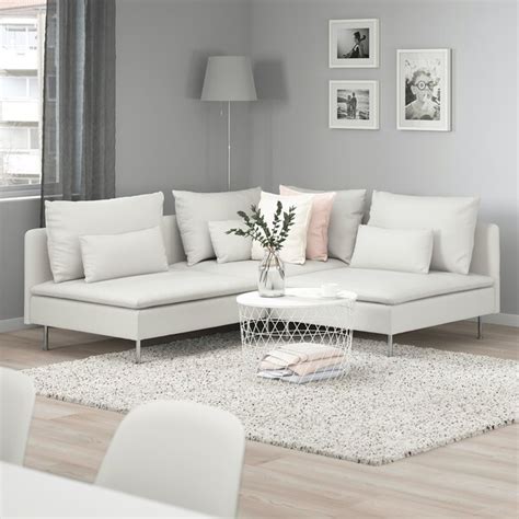 More options on comfort works' custom slipcovers can be found via the store front. SÖDERHAMN Sectional, 3-seat corner - Finnsta white - IKEA