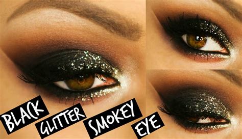 Black Glitter Smokey Eye Makeup Laura Sommerville Youtube