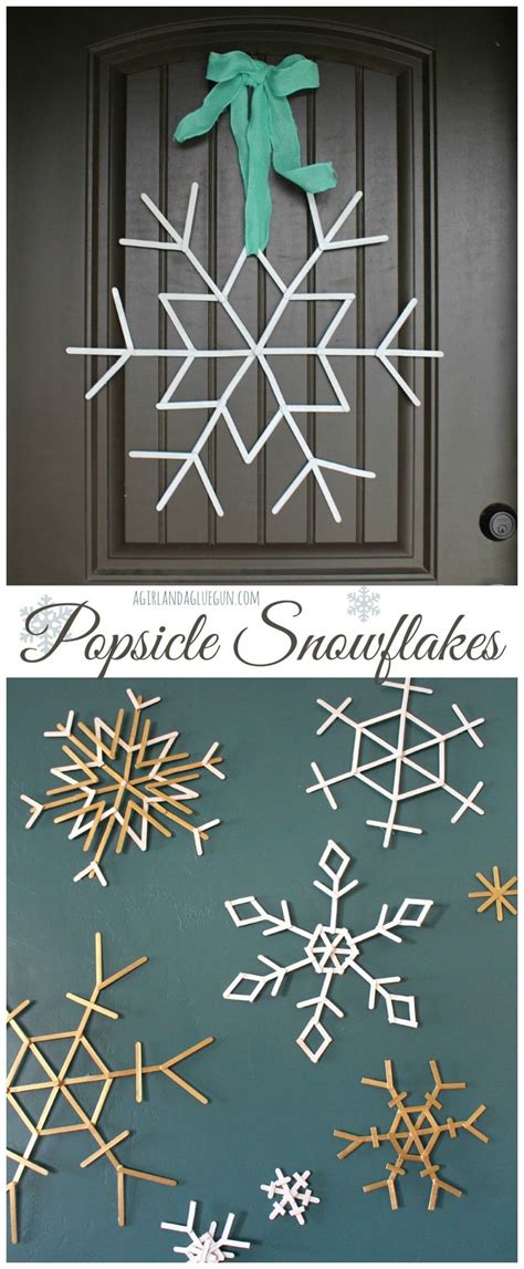 Popsicle Sticks Snowflakes Bee Crafts