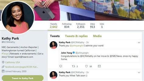 Kcra Reporter Kathy Park Leaving To Become National Correspondent At