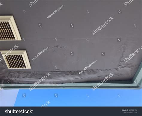 Swelling Ceiling Leak Roof Top Damaged Stock Photo 1267632778