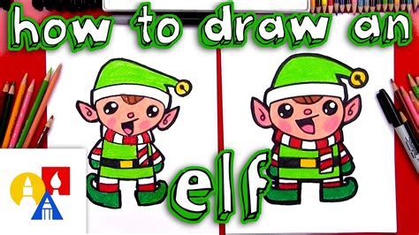 How To Draw A Cartoon Christmas Elf Youtube