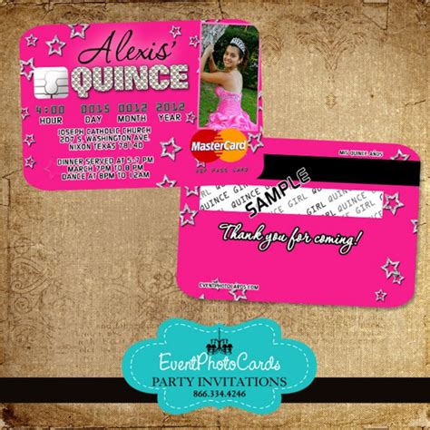 Creating a fake credit card is one of the situations that raise questions in many people's minds. Buy our New Pink Stars Quinceanera Invitations - Credit Card | Quinceanera invitations ...