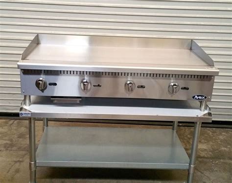 These flatop grills were made of clay. NEW 48" Gas Griddle & Stand Atosa ATMG-48 4176 Commercial ...