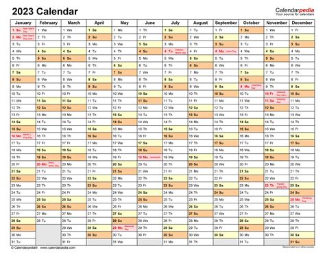 2023 Calendar Free Printable Excel Templates Calendarpedia