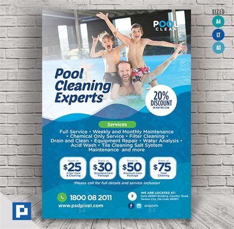 Swimming Pool Maintenance Flyer Psdpixel