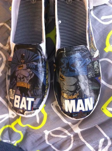 Diy Batman Comic Book Shoes Just Use A Comic Book And Mod Podge