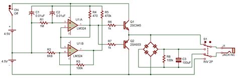 A rectifier circuit by diode bridge LM324