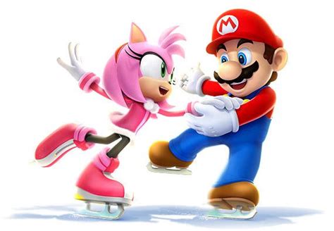 Mario X Amy Ice Skating Together By Nes2155884 On Deviantart