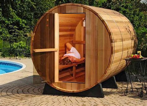 Sauna En Cèdre Barrel Lewisburg 215 X 245 Cm