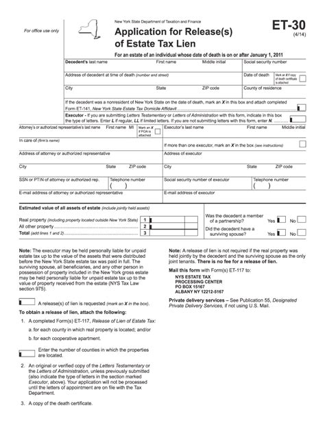 These where to file addresses are to be used only by taxpayers and tax professionals filing individual federal tax returns in missouri during calendar year 2021. New York State Inheritance Tax Waiver Form - Fill Out and ...