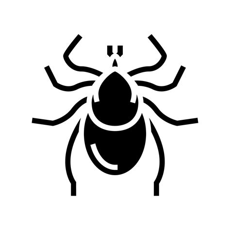 Tick Insect Glyph Icon Vector Illustration 10222521 Vector Art At Vecteezy