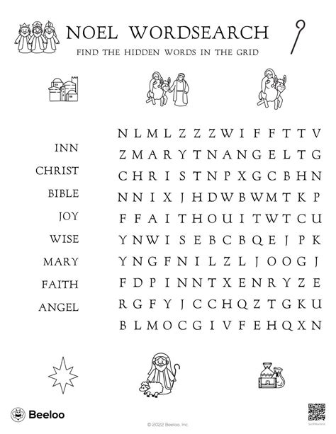 Nativity Themed Word Searches Beeloo Printables