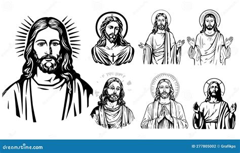 Jesus Christ Vector Illustration Black Silhouette Svg Of Jesus Laser