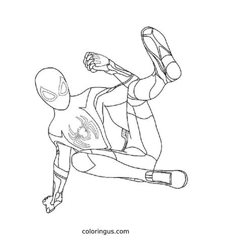 Ultimate Spiderman Miles Morales Coloring Page Print