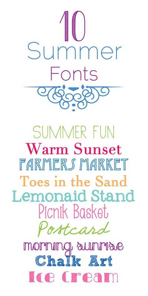 10 Summer Fonts The Crafting Chicks