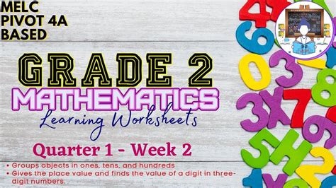 Grade 2 Math Quarter 1 Week 2 Melc Pivot 4a Based Worksheets