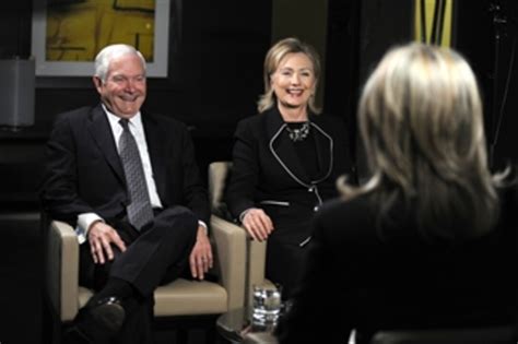 Secretary Gates And Secretary Of State Hillary Clinton Speak With Abc