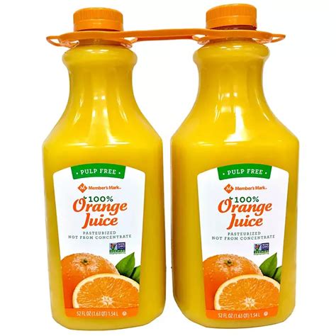 Members Mark 100 Orange Juice Pulp Free 2 Pk Sams Club