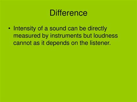 Ppt Sound Intensity And Loudness Powerpoint Presentation Free