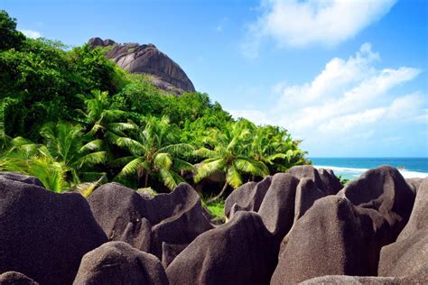 La Digue Island Indian Ocean Seychelles Stock Photo Image Of