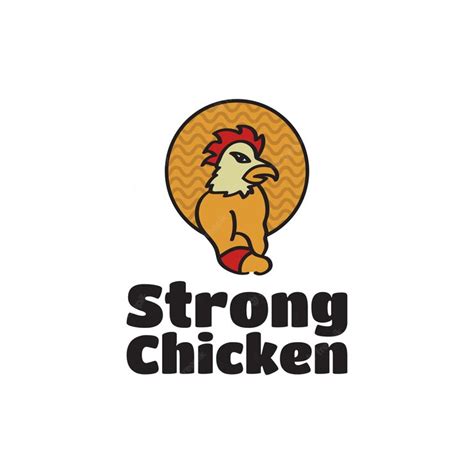 Premium Vector Strong Chicken Mascot Muscular Rooster Illustration
