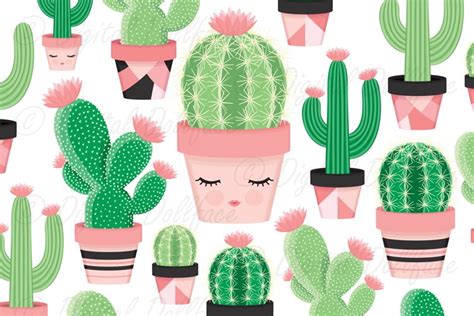 Potted Cactus Succulent Clip Art Images