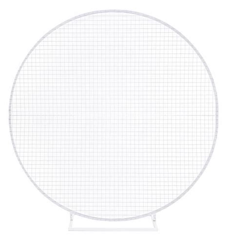 Decostar™ Round White Metal Mesh Backdrop Arch 65ft Tall Metal