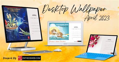 April Calendar Desktop Wallpaper Entheosweb In 2023 Creative Text