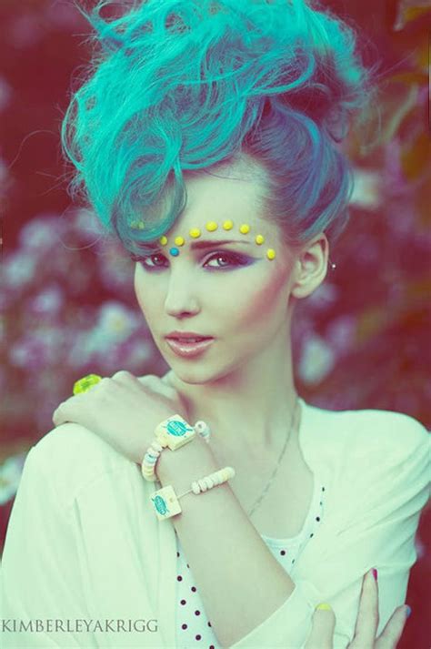 A Super Messy Something Blue Turquoise Bun Hair Styles Her Hair
