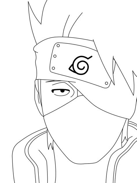 Kakashi Sketch Naruto Coloring Pages Kakashi Hatake Is An Intelligent