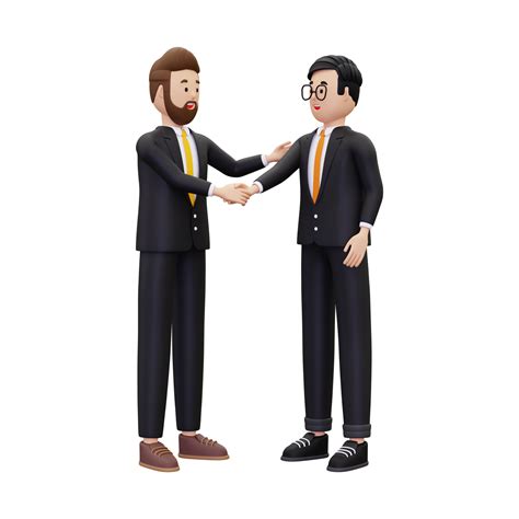 3d Business Partner Shaking Hands Illustration 10872510 Png
