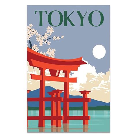 Tokyo Travel Poster Japan Retro Travel Poster Japan Travel Etsy