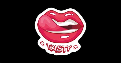 Tasty Lips Kawaii Design Anime Mouth Sexy Kaomoji Lips Emoticon Cartoon