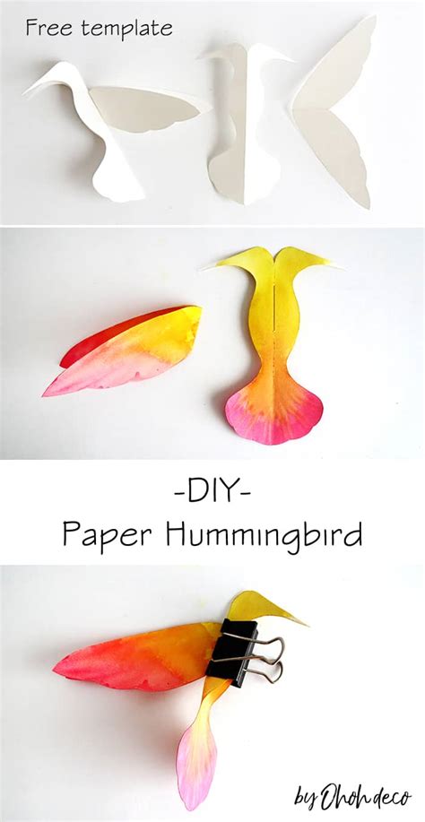 How To Make Paper Hummingbird