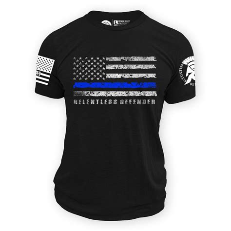 Thin Blue Line Flag Vector T Shirt Design For Commercial Use