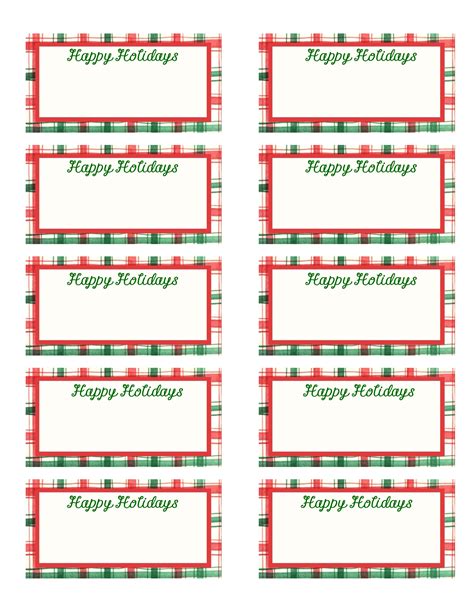 Free Printable Christmas Gift Tags Templates