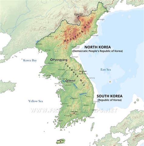 Korean Peninsula Location World Map