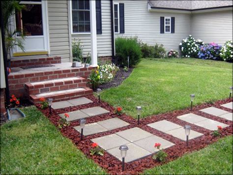 Patio and landscape are built side by side in the effort to create beautiful and attractive space retaining walls are for sure very interesting addition to the landscape at high value of elegance. Inexpensive Front Yard Walkway Ideas | Home and Garden Designs